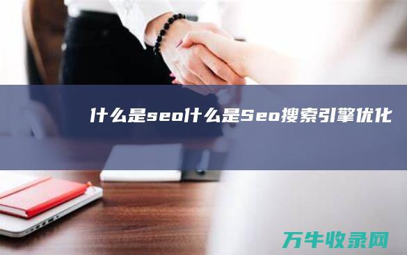 什么是seo (什么是Seo搜索引擎优化)